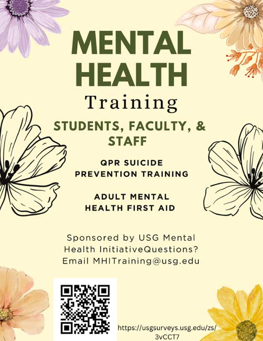 Mental health training flyer. 